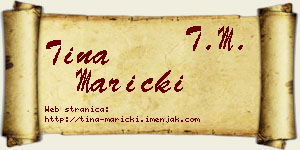 Tina Maricki vizit kartica